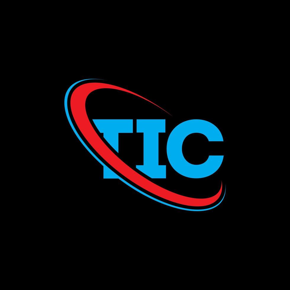 logo tique. lettre de tic. création de logo de lettre tic. initiales logo tic liées avec un cercle et un logo monogramme majuscule. typographie tic pour la technologie, les affaires et la marque immobilière. vecteur