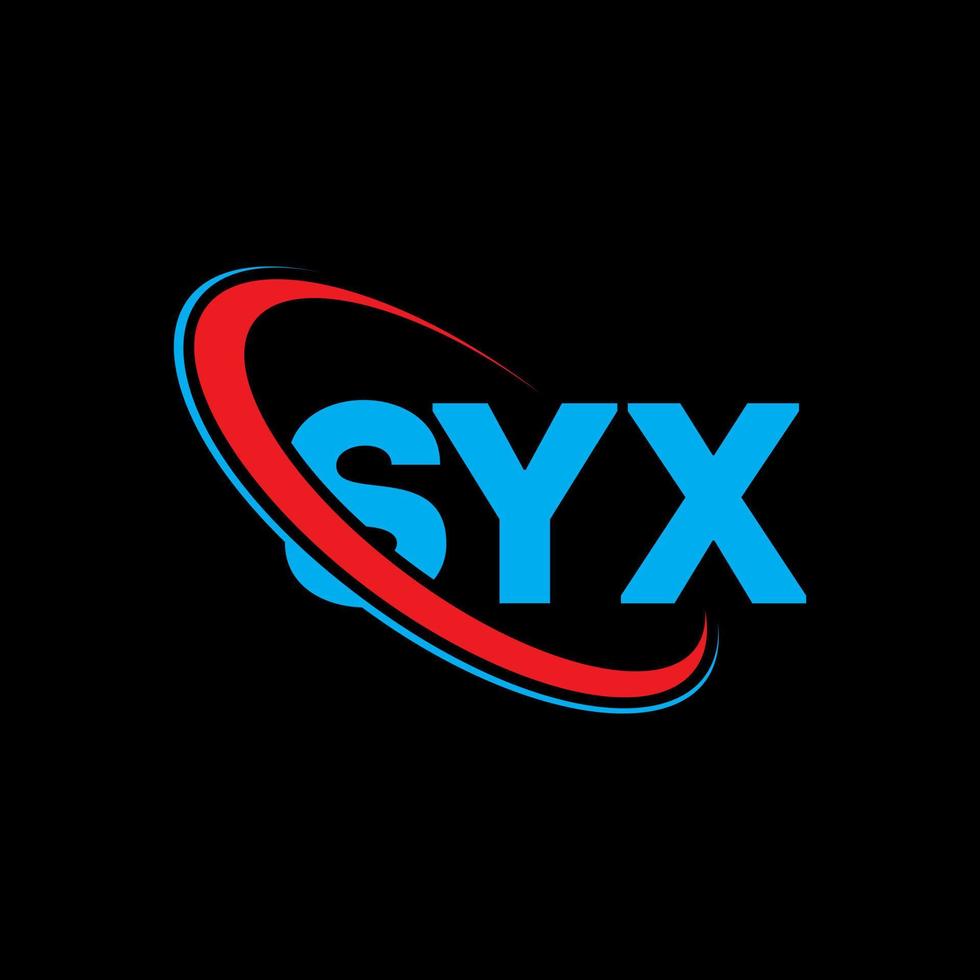 logo syx. lettre syx. création de logo de lettre syx. initiales logo syx liées avec un cercle et un logo monogramme majuscule. typographie syx pour la technologie, les affaires et la marque immobilière. vecteur