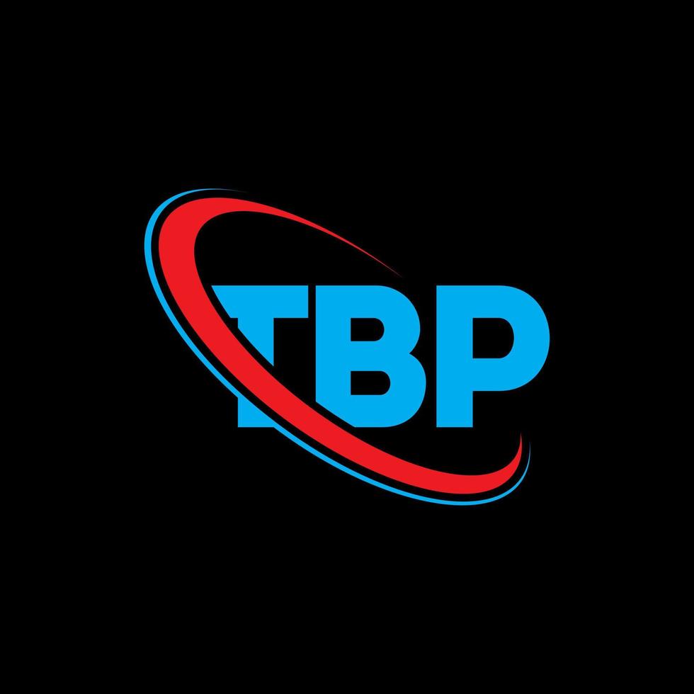 logo tbp. lettre tbp. création de logo de lettre tbp. initiales logo tbp liées par un cercle et un logo monogramme majuscule. typographie tbp pour la marque technologique, commerciale et immobilière. vecteur