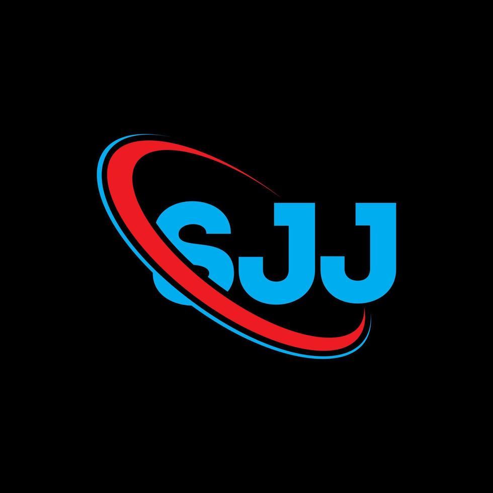 logo sjj. lettre sjj. création de logo de lettre sjj. initiales logo sjj liées avec un cercle et un logo monogramme majuscule. typographie sjj pour la technologie, les affaires et la marque immobilière. vecteur