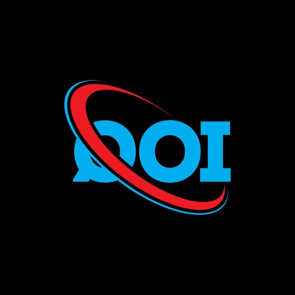 logo qi. lettre qi. création de logo de lettre qoi. initiales qoi logo lié avec cercle et logo monogramme majuscule. typographie qoi pour la technologie, les affaires et la marque immobilière. vecteur