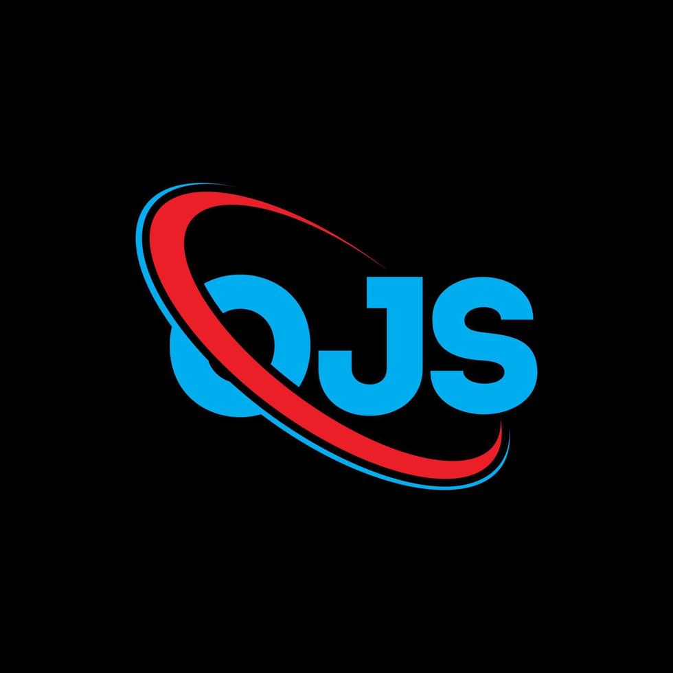 logo ojs. lettre JO. création de logo de lettre ojs. initiales logo ojs liées avec un cercle et un logo monogramme majuscule. typographie ojs pour la technologie, les affaires et la marque immobilière. vecteur