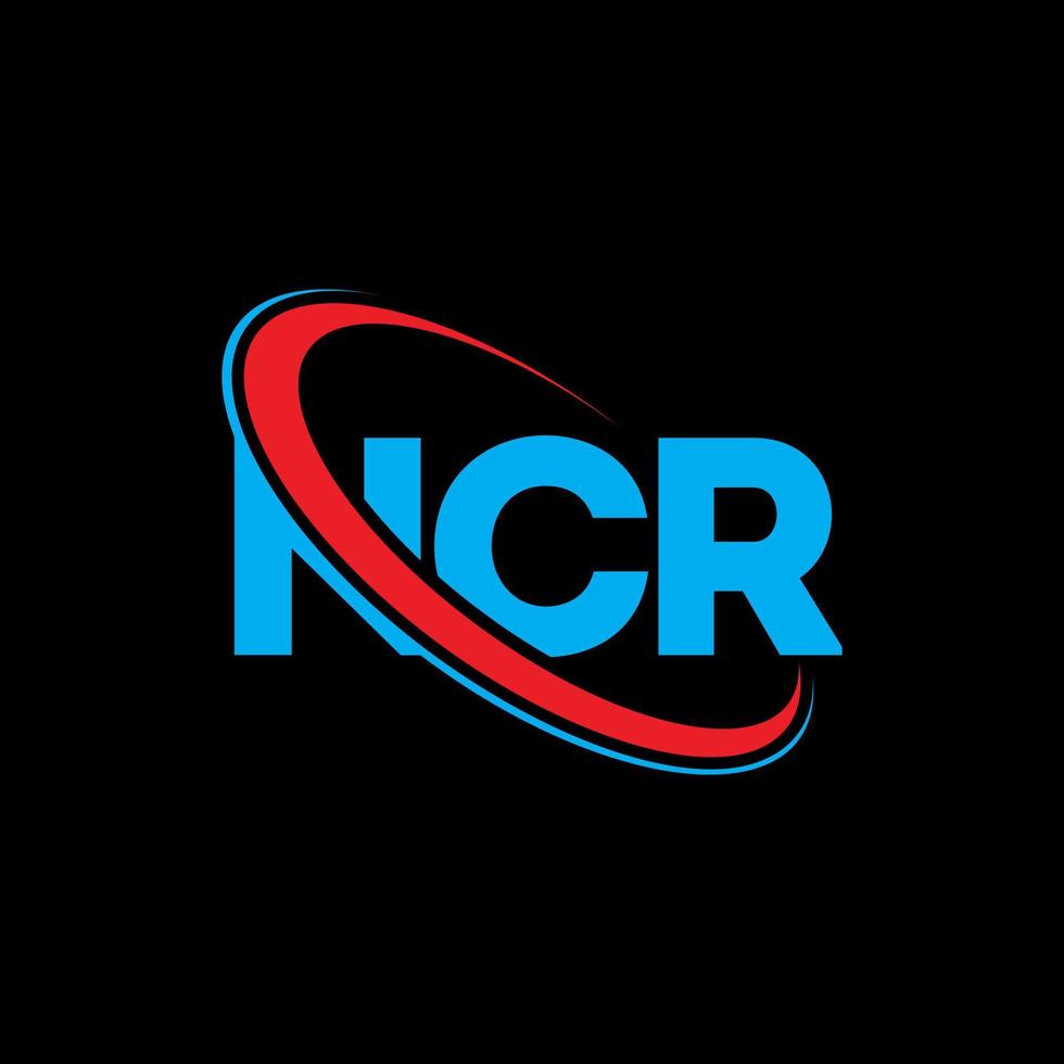 logo ncr. lettre ncr. création de logo de lettre ncr. initiales logo ncr liées avec un cercle et un logo monogramme majuscule. typographie ncr pour la technologie, les affaires et la marque immobilière. vecteur