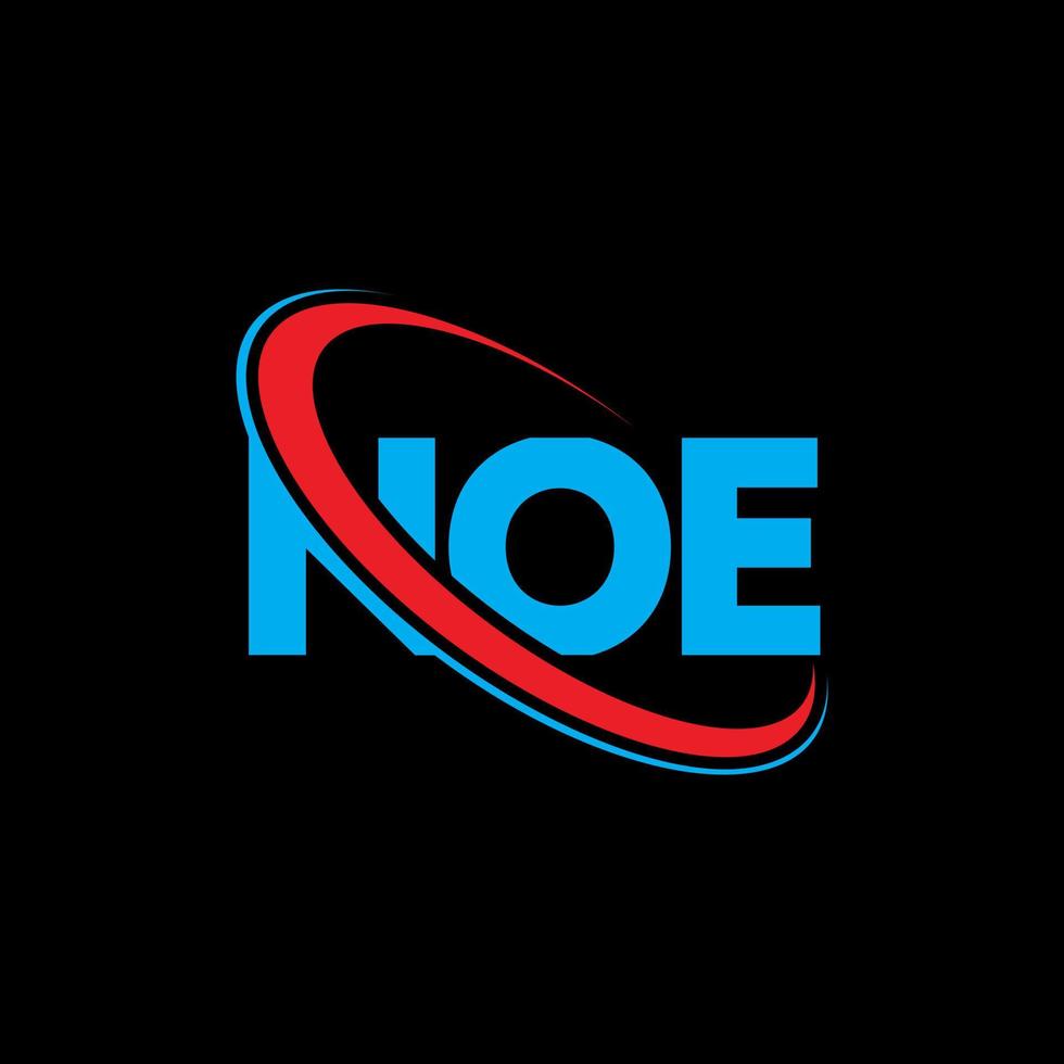 noé logo. pas de lettre. création de logo de lettre noe. initiales noe logo lié avec cercle et logo monogramme majuscule. typographie noe pour la technologie, les affaires et la marque immobilière. vecteur