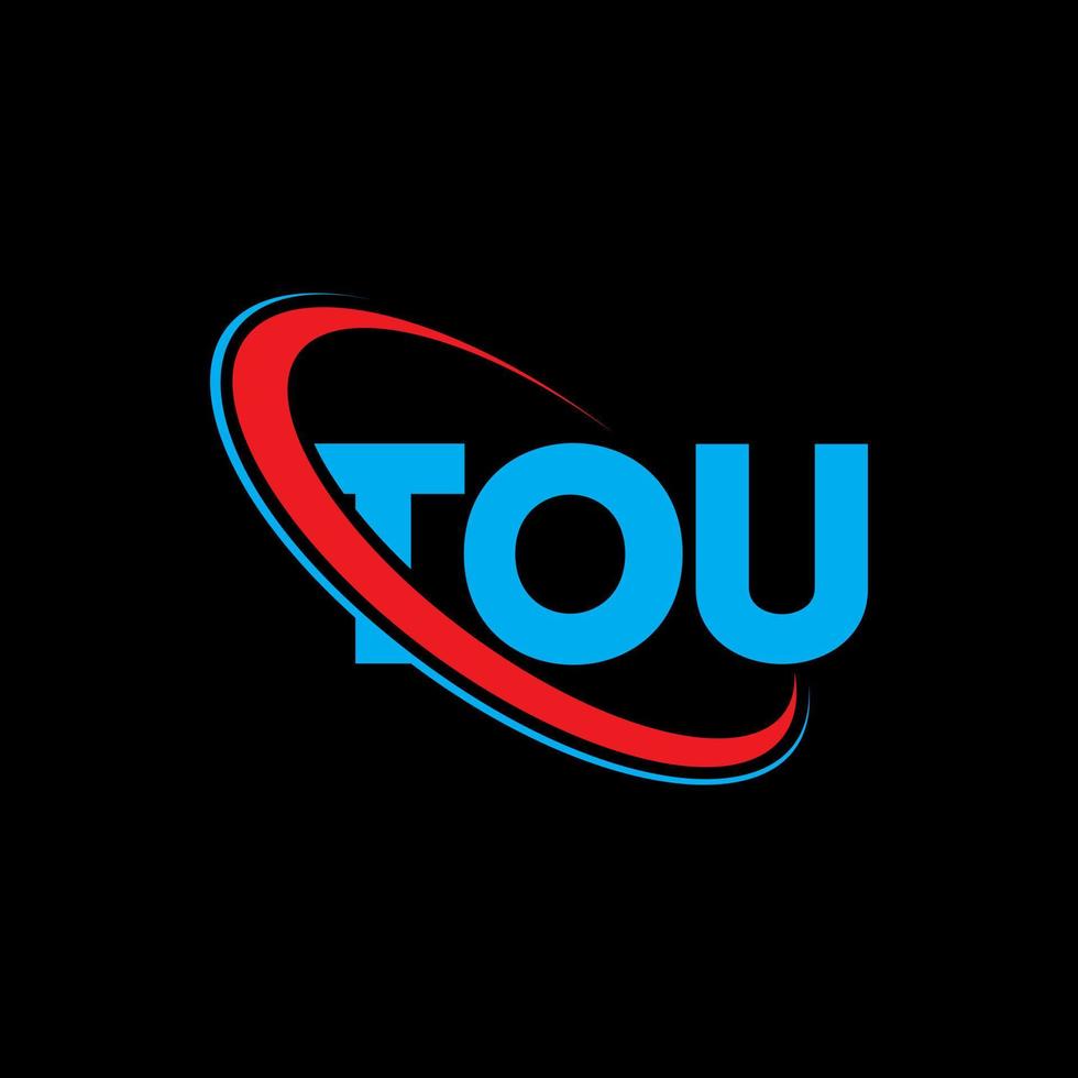 votre logo. ta lettre. création de logo de lettre tou. initiales logo tou liées avec un cercle et un logo monogramme majuscule. tou typographie pour la technologie, les affaires et la marque immobilière. vecteur