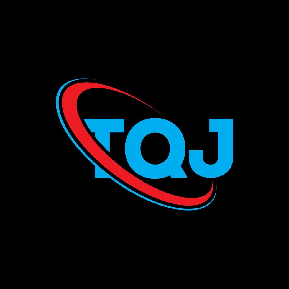 logo tqj. lettre tqj. création de logo de lettre tqj. initiales logo tqj liées par un cercle et un logo monogramme majuscule. typographie tqj pour la technologie, les affaires et la marque immobilière. vecteur