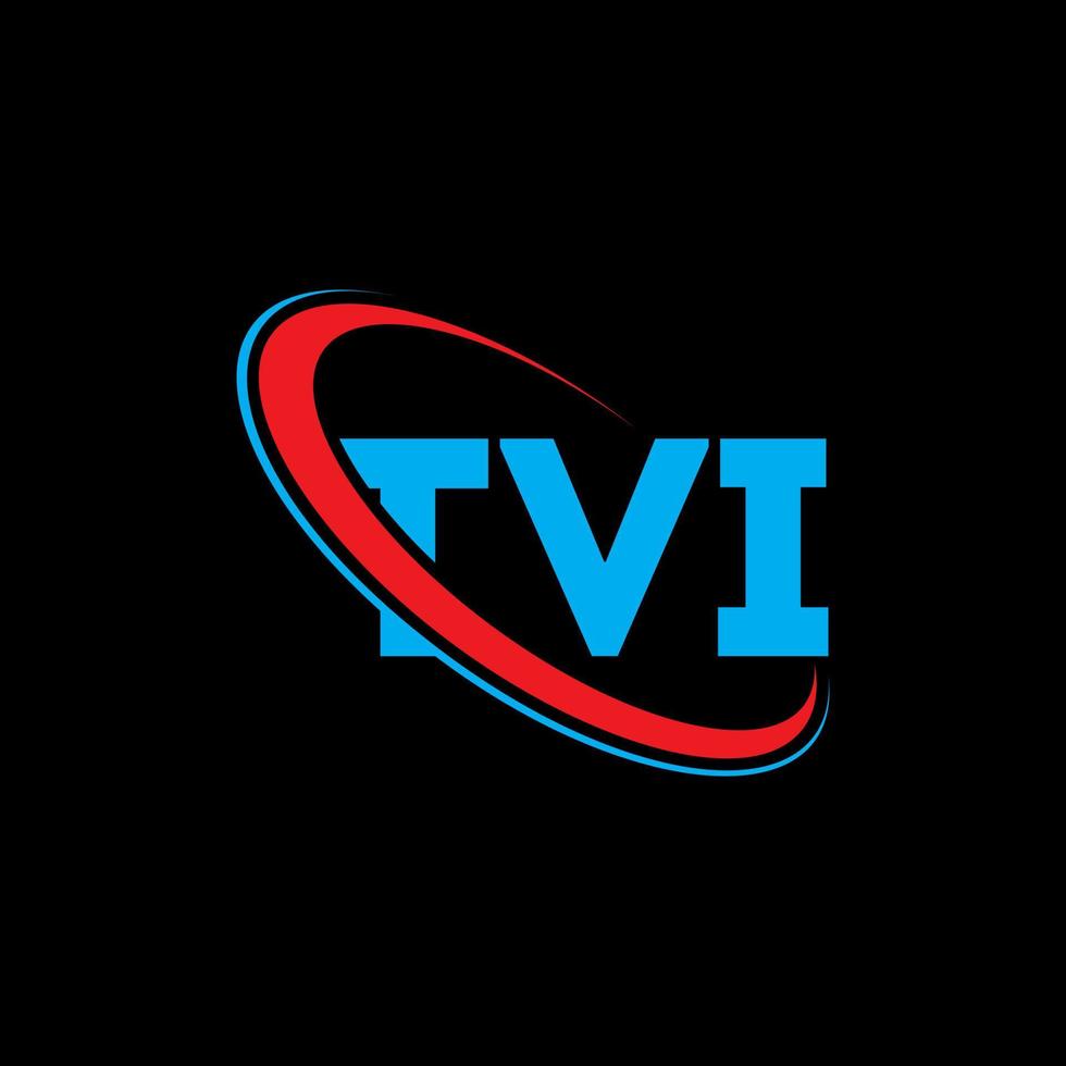 logo tv. lettre tvi. création de logo de lettre tvi. initiales logo tvi liées par un cercle et un logo monogramme majuscule. typographie tvi pour la technologie, les affaires et la marque immobilière. vecteur