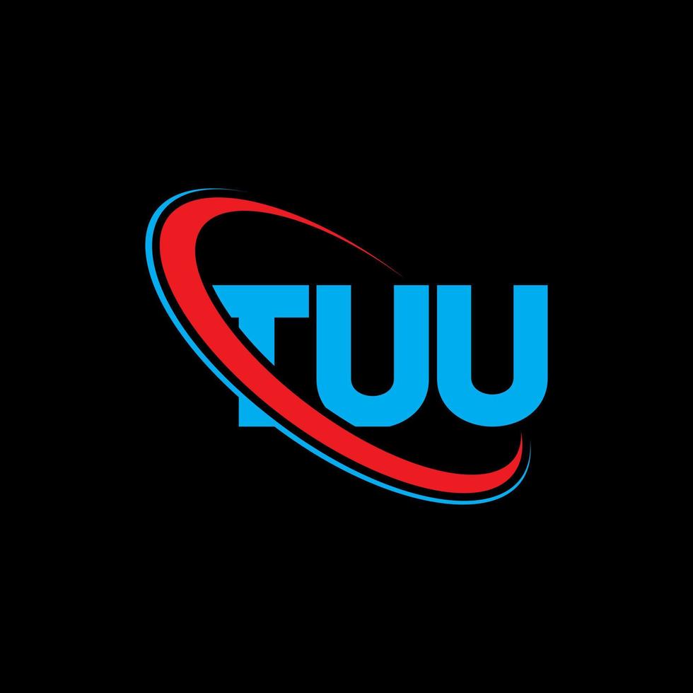 logo tuu. lettre tuu. création de logo de lettre tuu. initiales tuu logo lié avec cercle et logo monogramme majuscule. typographie tuu pour la technologie, les affaires et la marque immobilière. vecteur