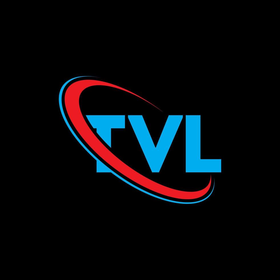 logo tvl. lettre tvl. création de logo de lettre tvl. initiales logo tvl liées avec un cercle et un logo monogramme majuscule. typographie tvl pour la technologie, les affaires et la marque immobilière. vecteur