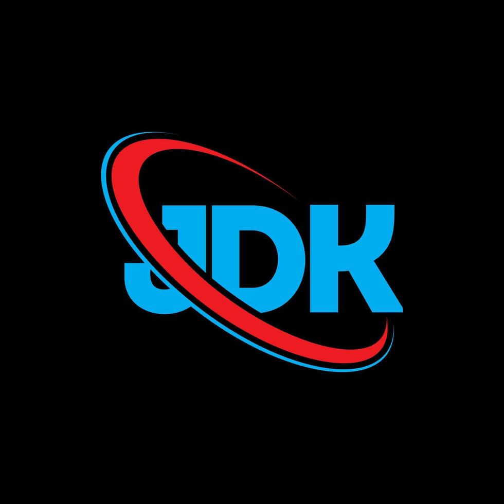 logo jdk. lettre jdk. création de logo de lettre jdk. initiales logo jdk liées avec un cercle et un logo monogramme majuscule. typographie jdk pour la technologie, les affaires et la marque immobilière. vecteur