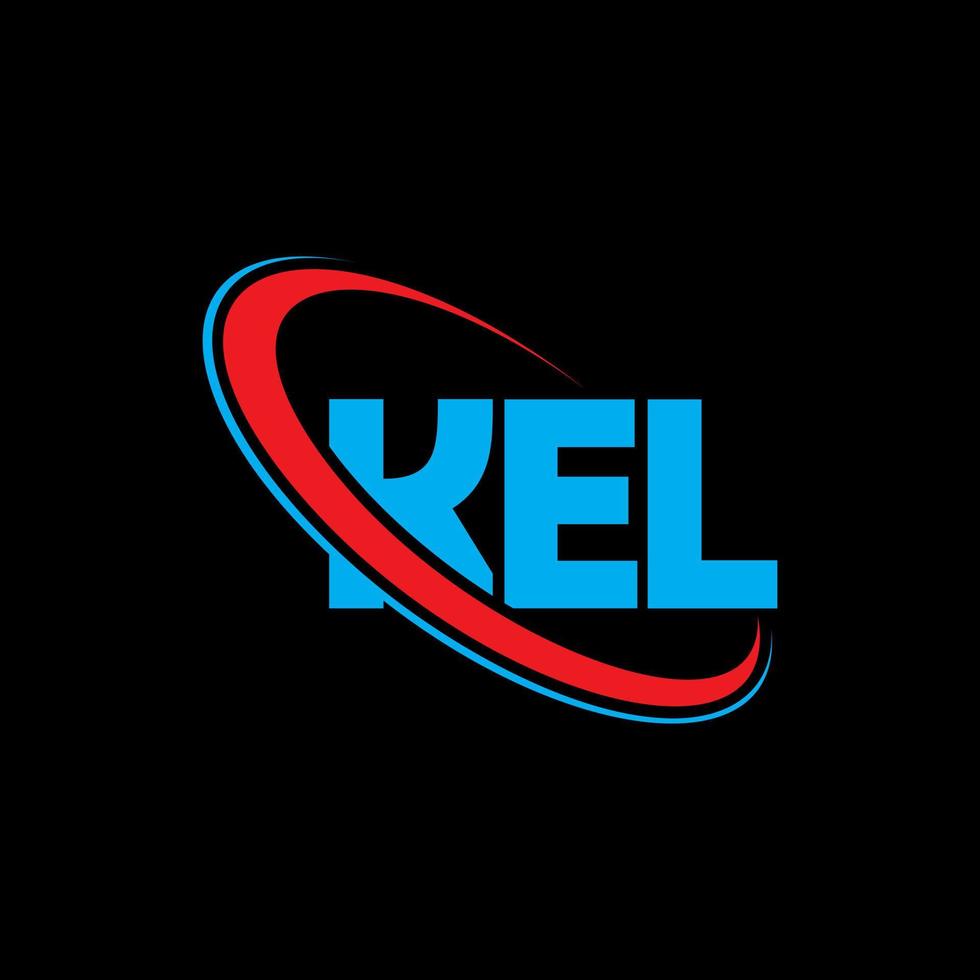 logo Kel. lettre kel. création de logo de lettre kel. initiales logo kel liées avec un cercle et un logo monogramme majuscule. typographie kel pour la technologie, les affaires et la marque immobilière. vecteur