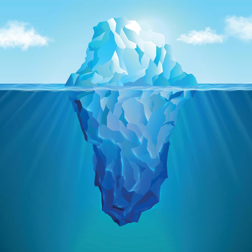 concept réaliste d'iceberg vecteur