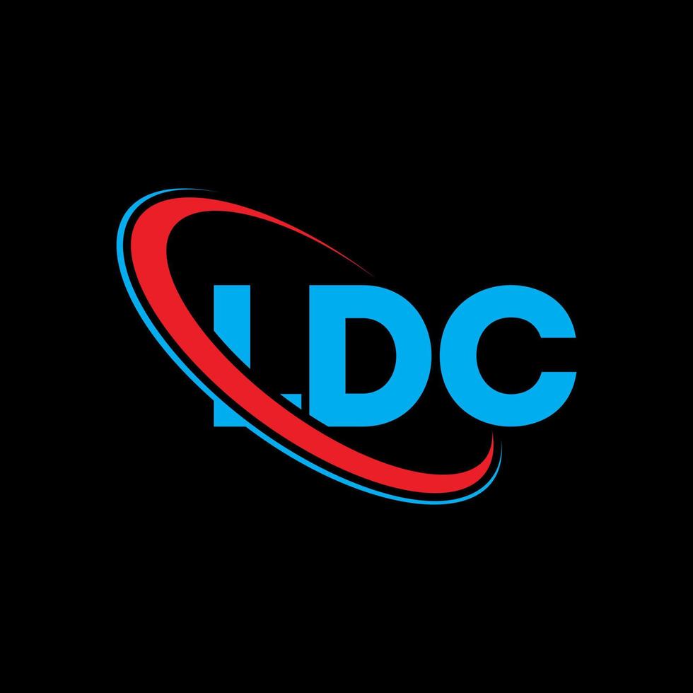 logo ldc. lettre ldc. création de logo de lettre ldc. initiales logo ldc liées avec un cercle et un logo monogramme majuscule. typographie ldc pour la technologie, les affaires et la marque immobilière. vecteur