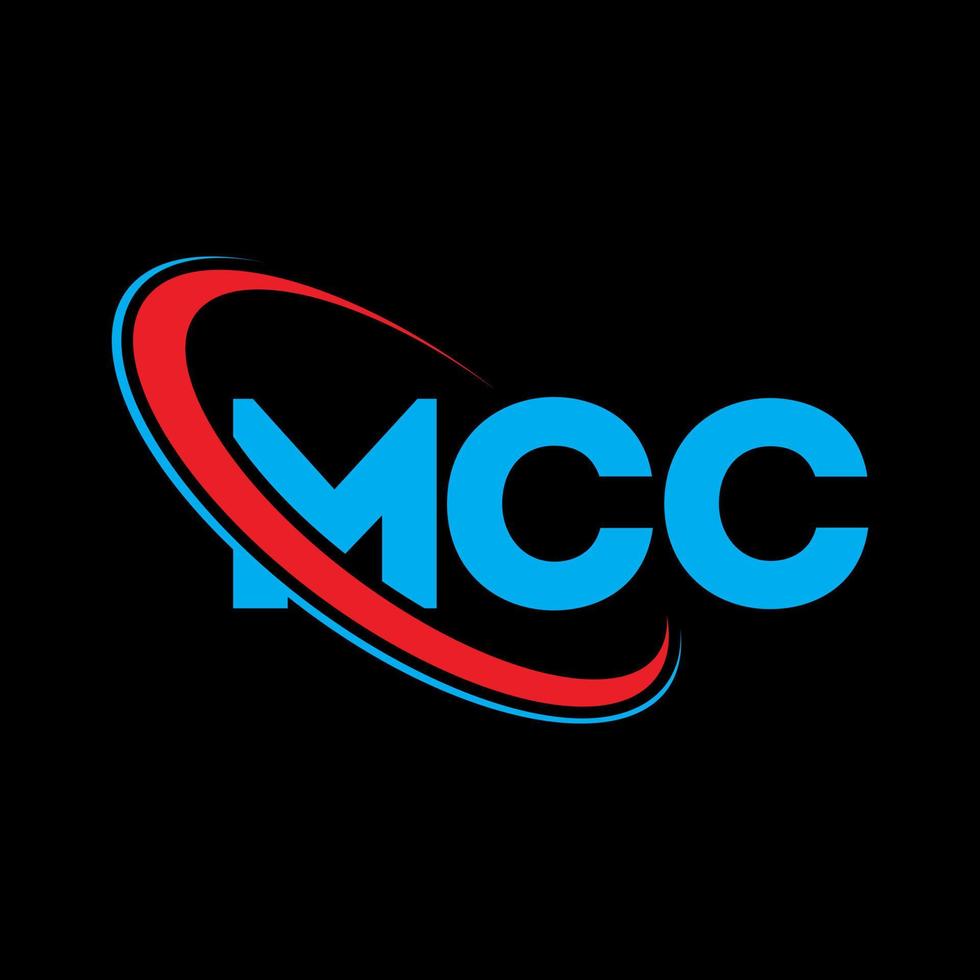 logo mcc. lettre mcc. création de logo de lettre mcc. initiales logo mcc liées par un cercle et un logo monogramme majuscule. typographie mcc pour la technologie, les affaires et la marque immobilière. vecteur