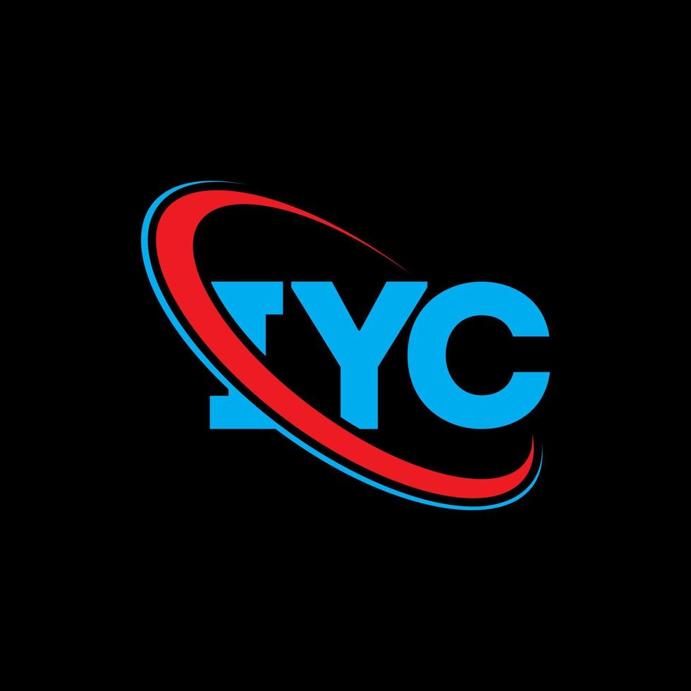 logo iyc. lettre icy. création de logo de lettre iyc. initiales iyc logo lié avec cercle et logo monogramme majuscule. typographie iyc pour la technologie, les affaires et la marque immobilière. vecteur