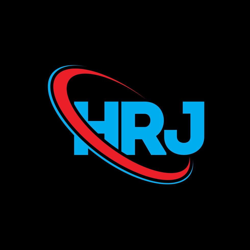 logo hrj. lettre hrj. création de logo de lettre hrj. initiales logo hrj liées avec un cercle et un logo monogramme majuscule. typographie hrj pour la technologie, les affaires et la marque immobilière. vecteur