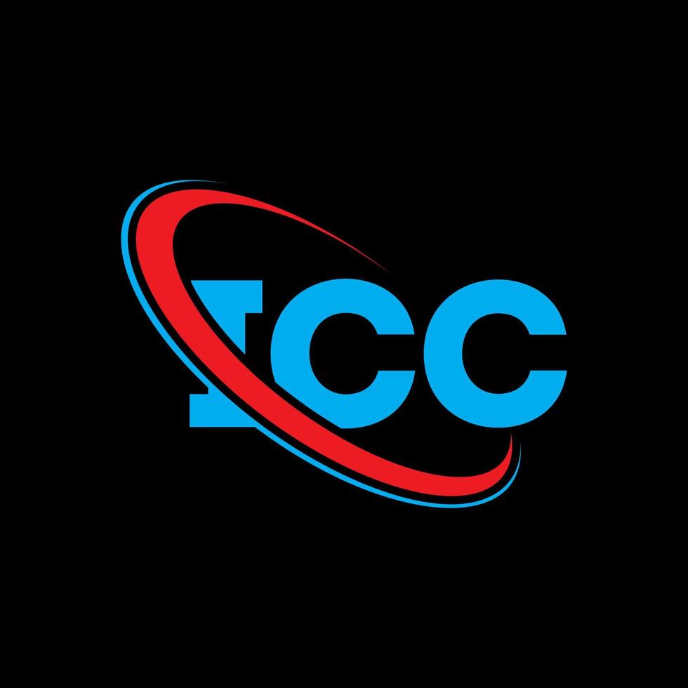 logo de la CIC. lettre de la CIC. création de logo de lettre icc. initiales logo icc liées par un cercle et un logo monogramme majuscule. typographie icc pour la marque technologique, commerciale et immobilière. vecteur