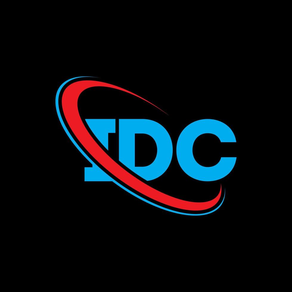 logo idc. lettre idc. création de logo de lettre idc. initiales logo idc liées avec un cercle et un logo monogramme majuscule. typographie idc pour la technologie, les affaires et la marque immobilière. vecteur