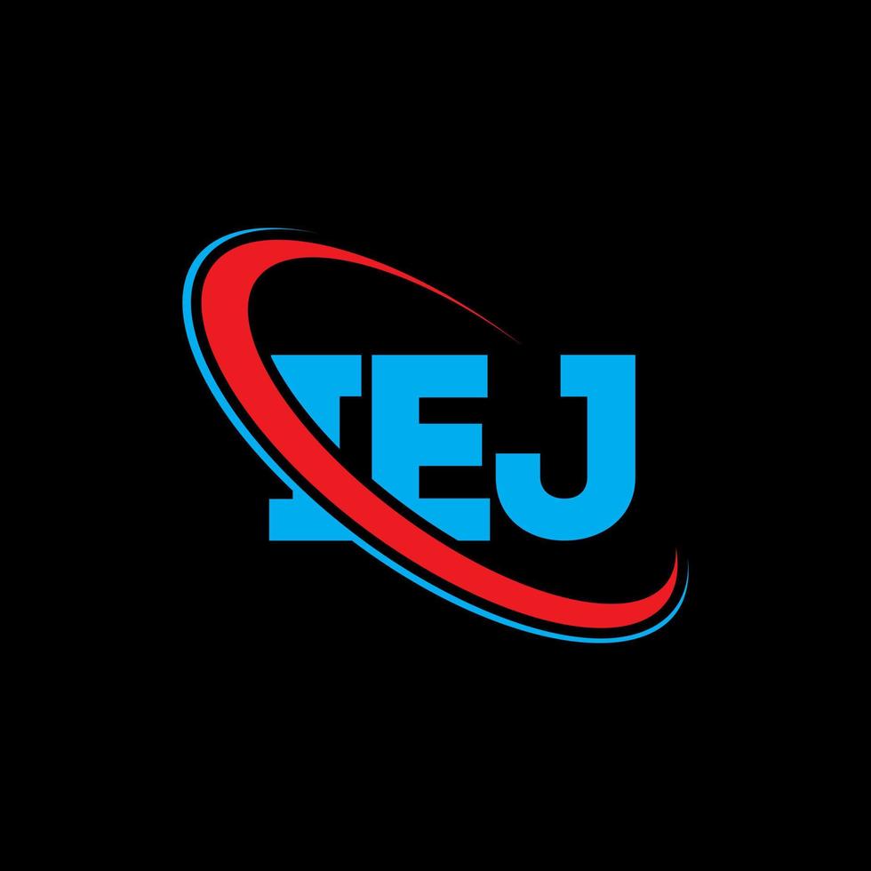 logo iej. iej lettre. création de logo de lettre iej. initiales logo iej liées avec un cercle et un logo monogramme majuscule. typographie iej pour la technologie, les affaires et la marque immobilière. vecteur