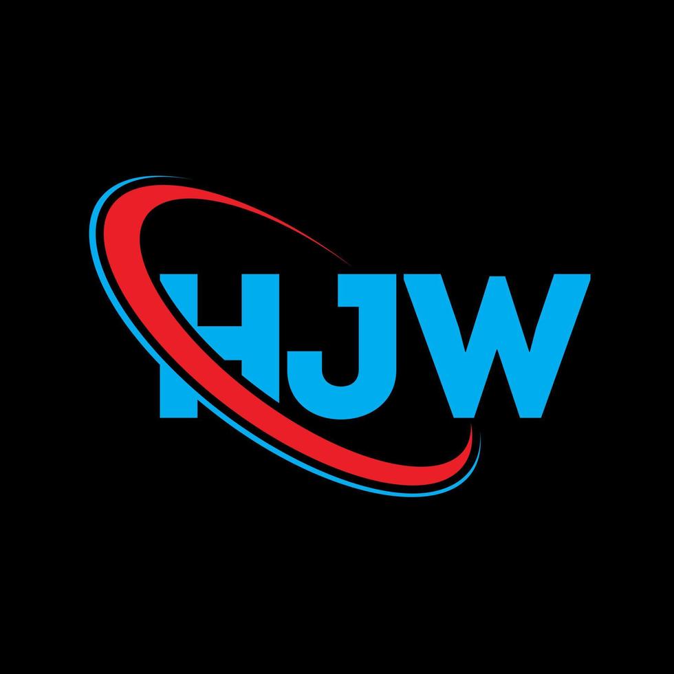 logo hjw. hjw lettre. création de logo de lettre hjw. initiales hjw logo liées avec un cercle et un logo monogramme majuscule. typographie hjw pour la technologie, les affaires et la marque immobilière. vecteur