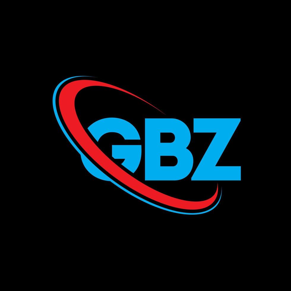 logo gbz. lettre gbz. création de logo de lettre gbz. initiales logo gbz liées avec un cercle et un logo monogramme majuscule. typographie gbz pour la technologie, les affaires et la marque immobilière. vecteur