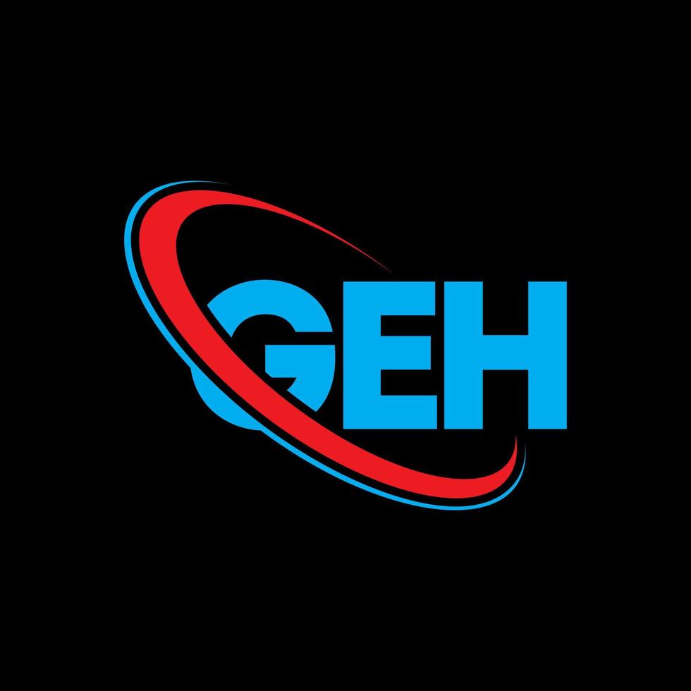 logo geh. gh lettre. création de logo de lettre geh. initiales logo geh liées avec un cercle et un logo monogramme majuscule. typographie geh pour la technologie, les affaires et la marque immobilière. vecteur