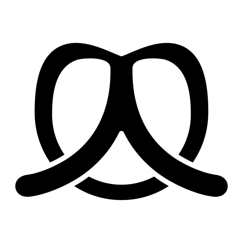 icône de glyphe de bretzel vecteur