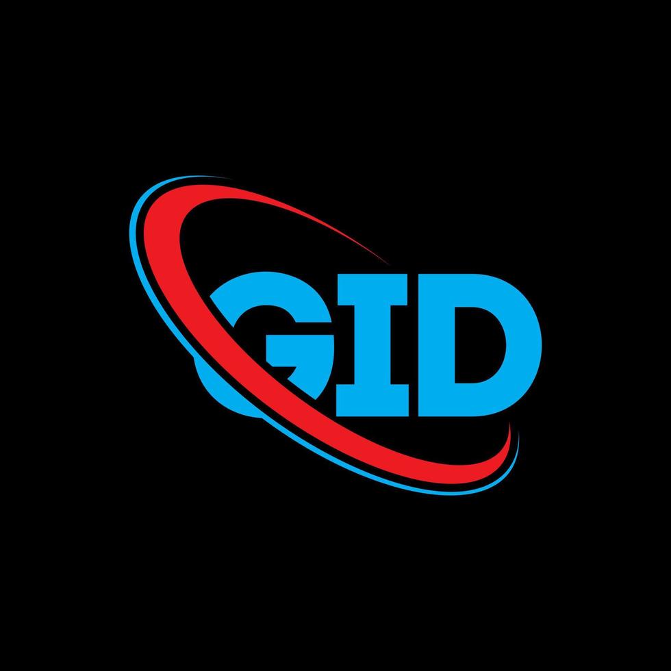 logo gid. gid lettre. création de logo de lettre gid. initiales logo gid liées avec un cercle et un logo monogramme majuscule. typographie gid pour la technologie, les affaires et la marque immobilière. vecteur