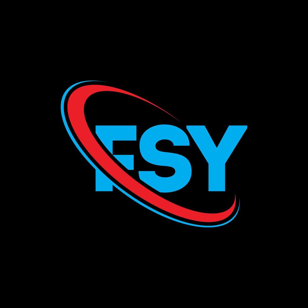 logo fsy. lettre fsy. création de logo de lettre fsy. initiales logo fsy liées avec un cercle et un logo monogramme majuscule. typographie fsy pour la technologie, les affaires et la marque immobilière. vecteur