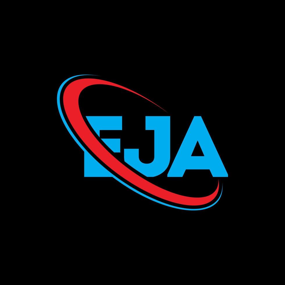 logo eja. lettre eja. création de logo de lettre eja. initiales logo eja liées avec un cercle et un logo monogramme majuscule. typographie eja pour la technologie, les affaires et la marque immobilière. vecteur