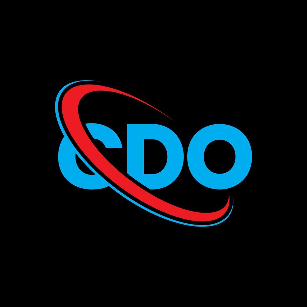 logo cdo. cdo lettre. création de logo de lettre cdo. initiales logo cdo liées par un cercle et un logo monogramme majuscule. typographie cdo pour la technologie, les affaires et la marque immobilière. vecteur