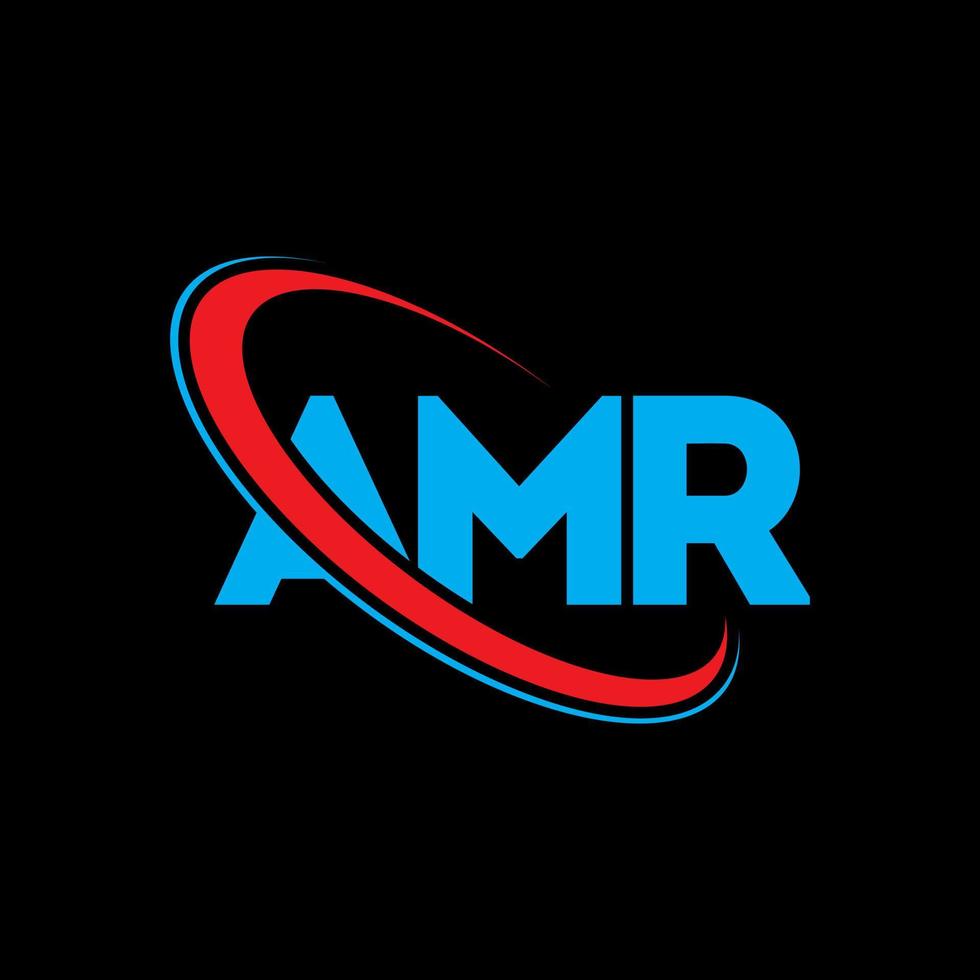 logo amr. amr lettre. création de logo de lettre amr. initiales logo amr liées avec un cercle et un logo monogramme majuscule. typographie amr pour la technologie, les affaires et la marque immobilière. vecteur