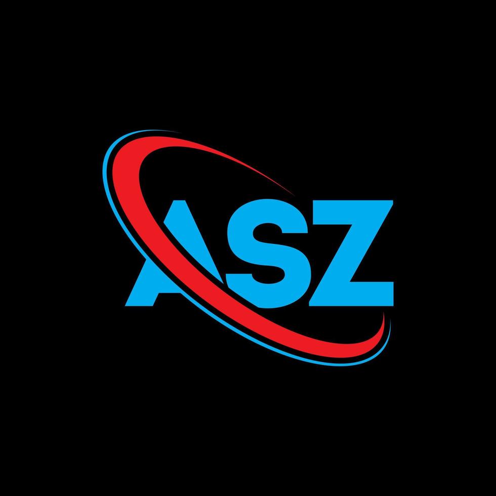 logo asz. lettre asz. création de logo de lettre asz. initiales logo asz liées avec un cercle et un logo monogramme majuscule. typographie asz pour la technologie, les affaires et la marque immobilière. vecteur