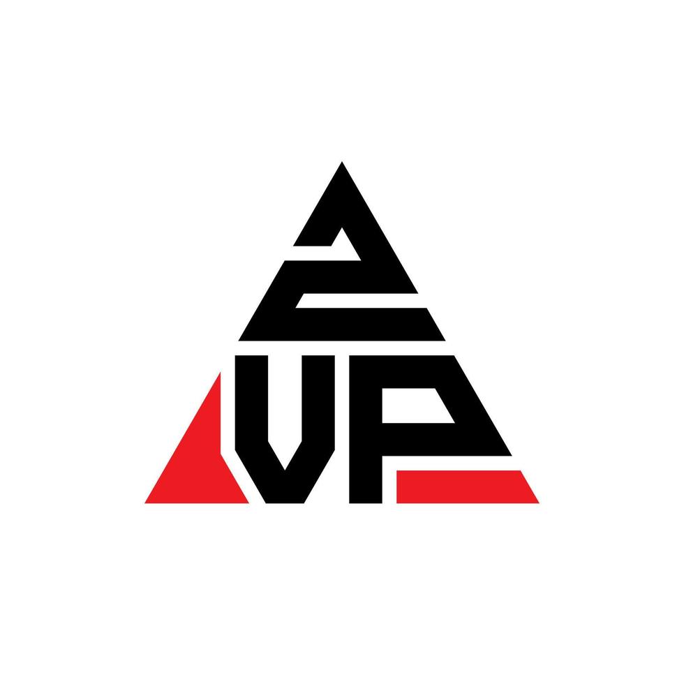 création de logo de lettre triangle zvp avec forme de triangle. monogramme de conception de logo triangle zvp. modèle de logo vectoriel triangle zvp avec couleur rouge. logo triangulaire zvp logo simple, élégant et luxueux.