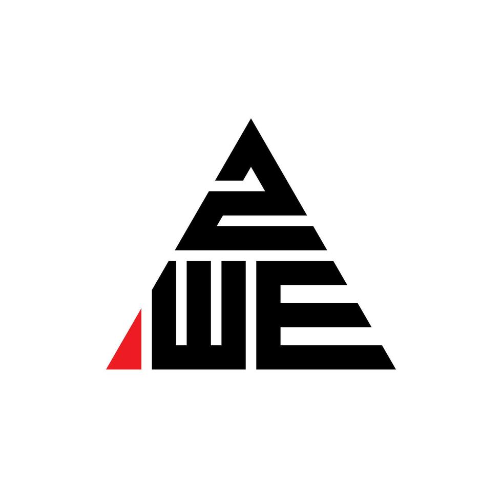 création de logo de lettre triangle zwe avec forme de triangle. monogramme de conception de logo triangle zwe. modèle de logo vectoriel triangle zwe avec couleur rouge. logo triangulaire zwe logo simple, élégant et luxueux.