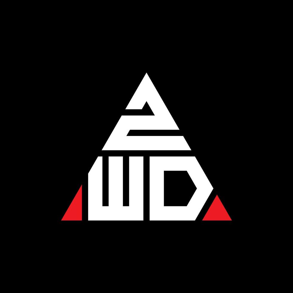 création de logo de lettre triangle zwd avec forme de triangle. monogramme de conception de logo triangle zwd. modèle de logo vectoriel triangle zwd avec couleur rouge. logo triangulaire zwd logo simple, élégant et luxueux.
