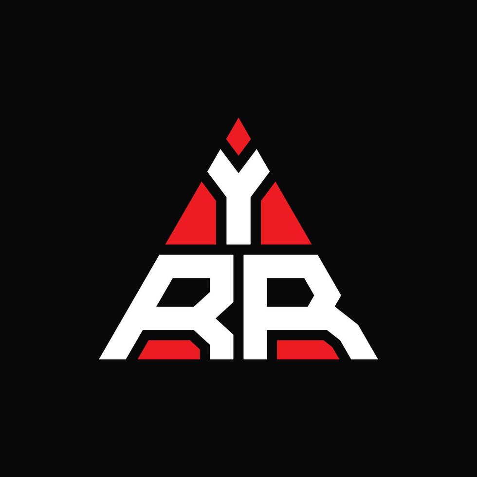 création de logo de lettre triangle anr avec forme de triangle. monogramme de conception de logo triangle anr. modèle de logo vectoriel triangle anr avec couleur rouge. yrr logo triangulaire logo simple, élégant et luxueux.