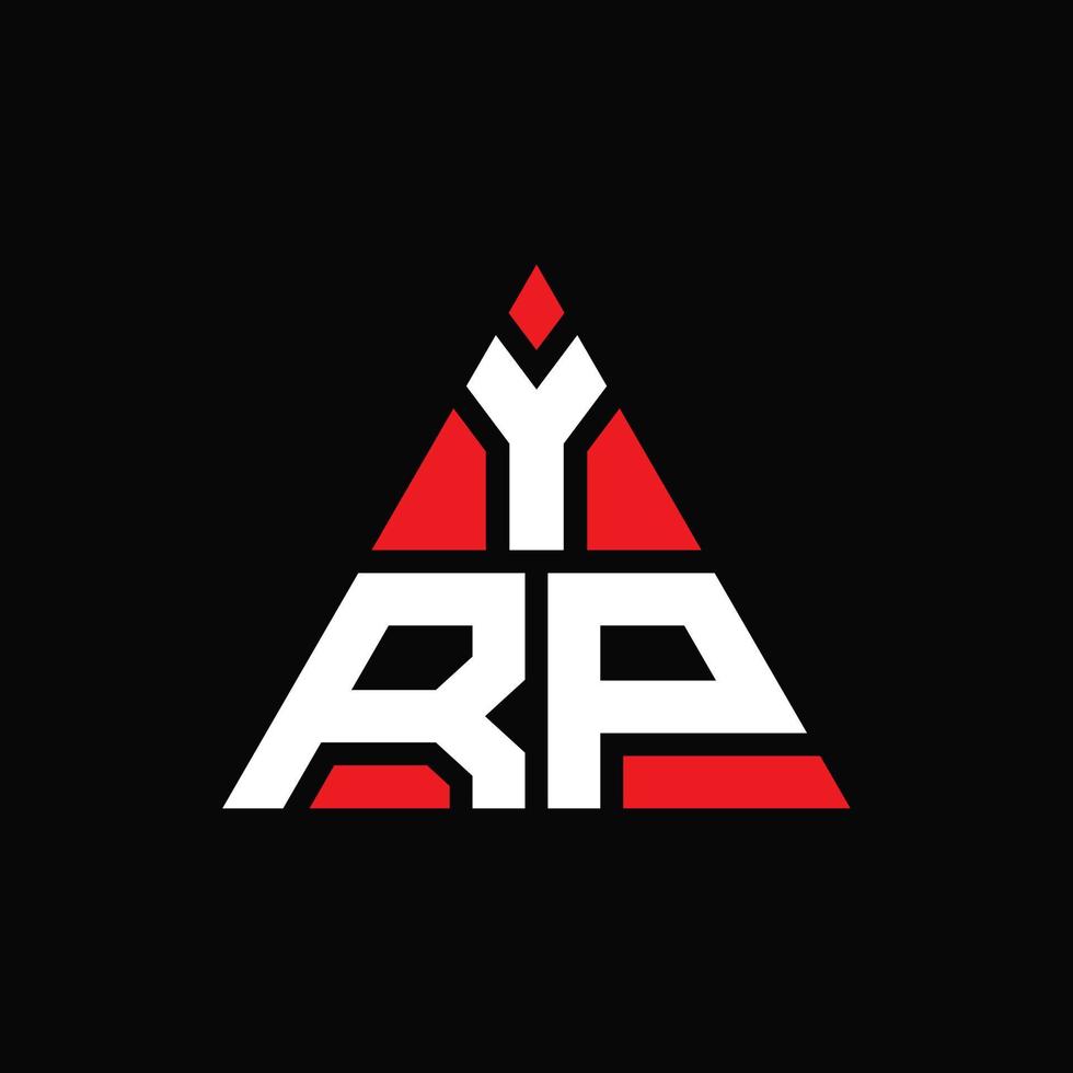 création de logo de lettre triangle yrp avec forme de triangle. monogramme de conception de logo triangle yrp. modèle de logo vectoriel triangle yrp avec couleur rouge. logo triangulaire yrp logo simple, élégant et luxueux.