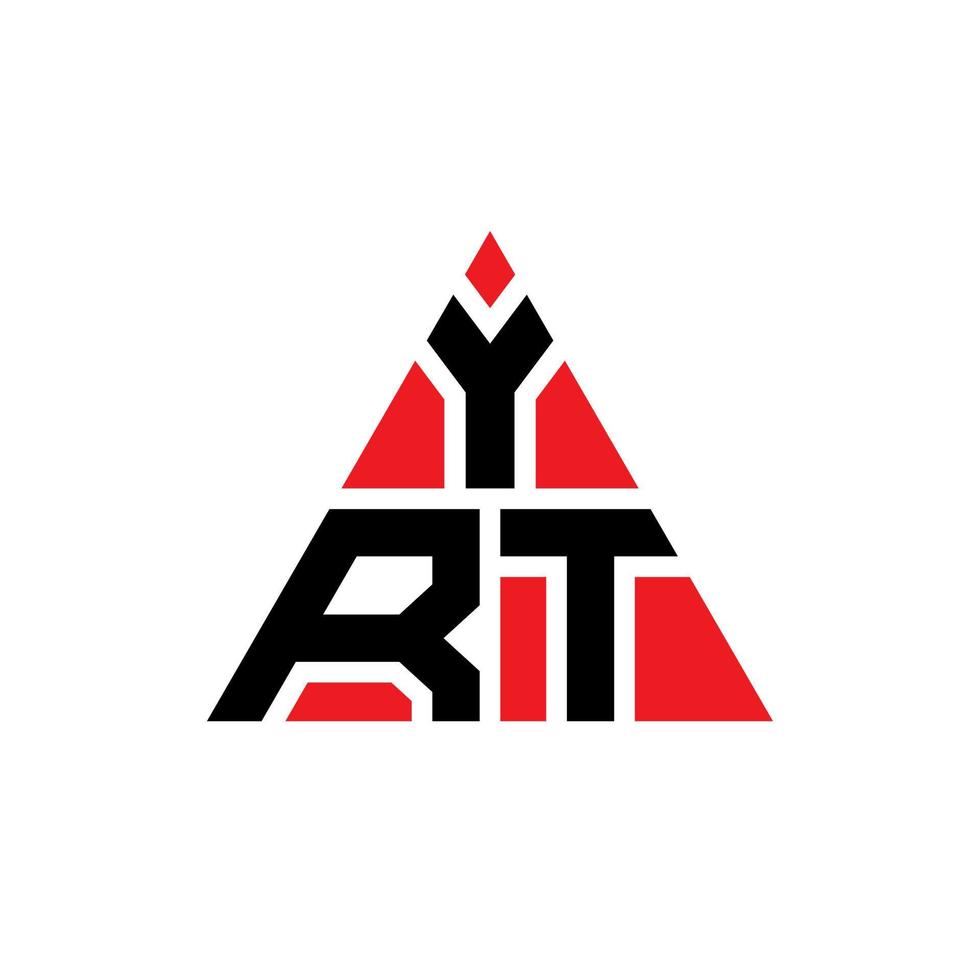 création de logo de lettre triangle yrt avec forme de triangle. monogramme de conception de logo triangle yrt. modèle de logo vectoriel triangle yrt avec couleur rouge. yrt logo triangulaire logo simple, élégant et luxueux.