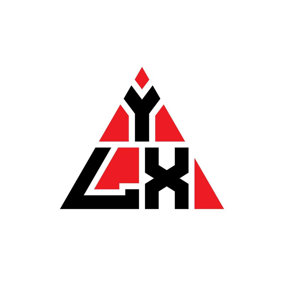 création de logo de lettre triangle ylx avec forme de triangle. monogramme de conception de logo triangle ylx. modèle de logo vectoriel triangle ylx avec couleur rouge. logo triangulaire ylx logo simple, élégant et luxueux.