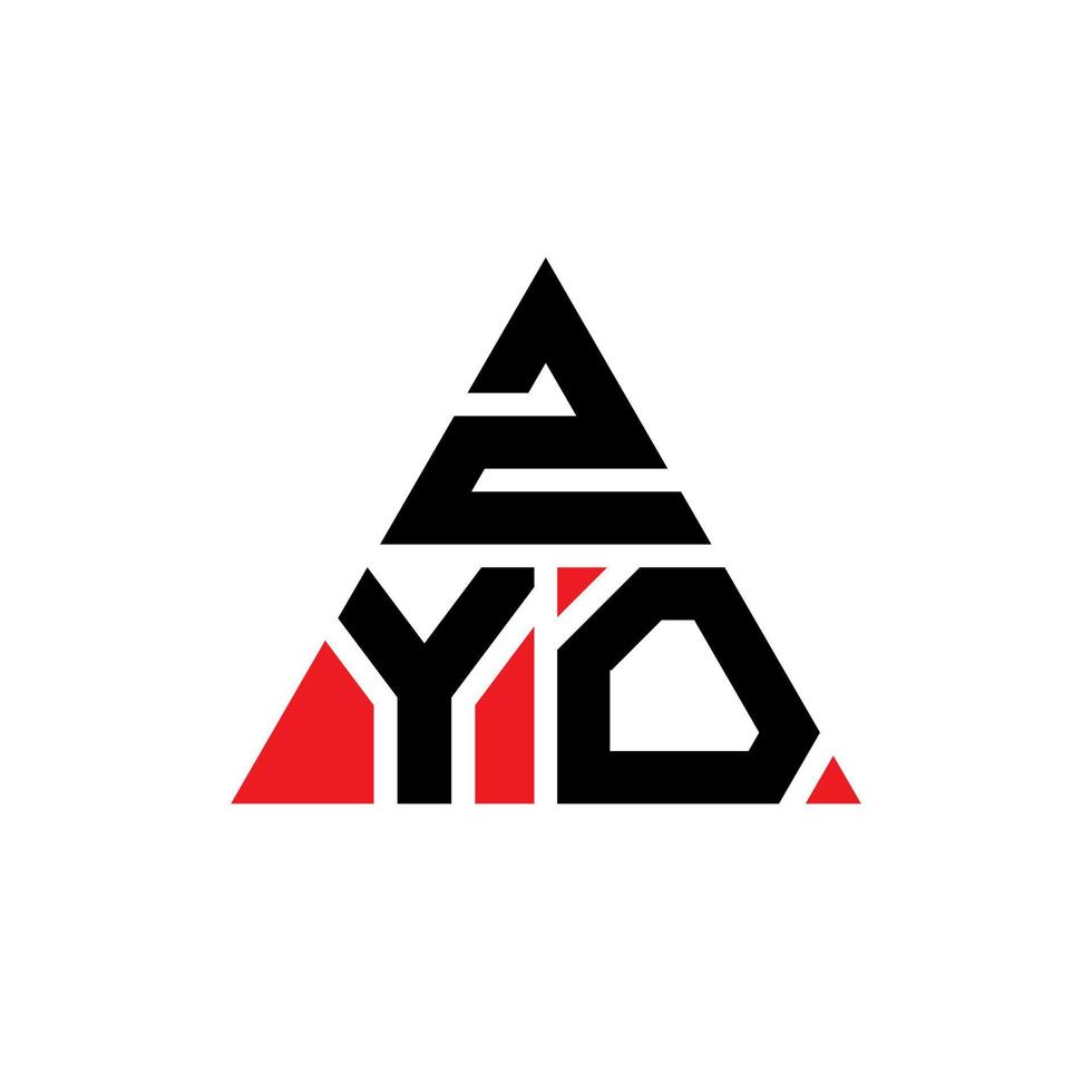 création de logo de lettre triangle zyo avec forme de triangle. monogramme de conception de logo triangle zyo. modèle de logo vectoriel triangle zyo avec couleur rouge. logo triangulaire zyo logo simple, élégant et luxueux.