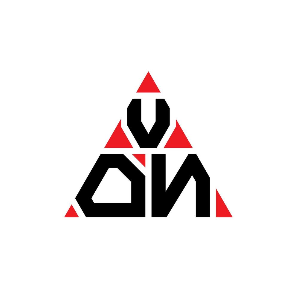 création de logo de lettre von triangle avec forme de triangle. monogramme de conception de logo von triangle. modèle de logo vectoriel von triangle avec couleur rouge. von logo triangulaire logo simple, élégant et luxueux.