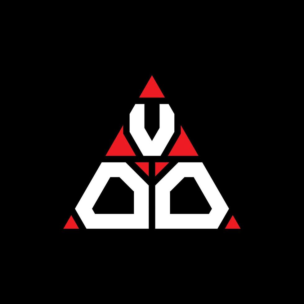 création de logo de lettre triangle voo avec forme de triangle. monogramme de conception de logo triangle voo. modèle de logo vectoriel triangle voo avec couleur rouge. logo triangulaire voo logo simple, élégant et luxueux.