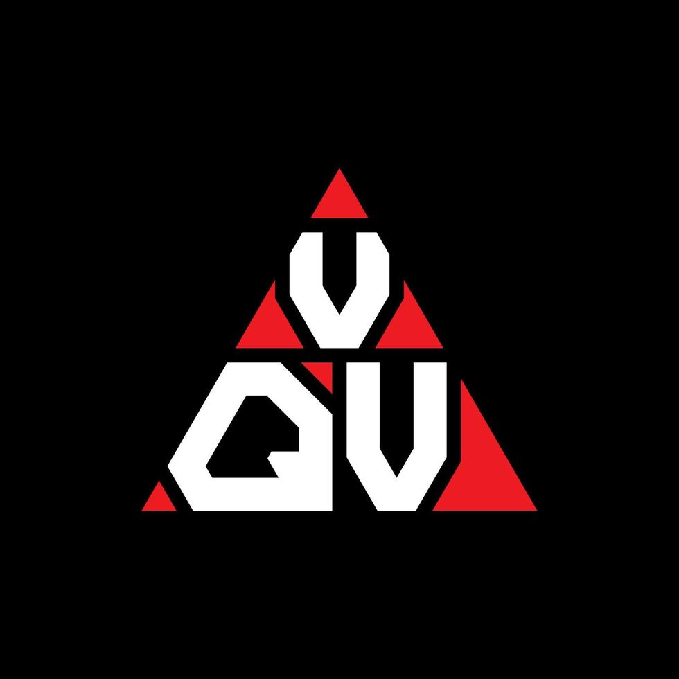 création de logo de lettre triangle vqv avec forme de triangle. monogramme de conception de logo triangle vqv. modèle de logo vectoriel triangle vqv avec couleur rouge. logo triangulaire vqv logo simple, élégant et luxueux.