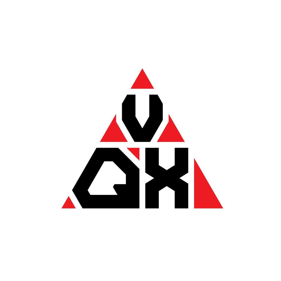 création de logo de lettre triangle vqx avec forme de triangle. monogramme de conception de logo triangle vqx. modèle de logo vectoriel triangle vqx avec couleur rouge. logo triangulaire vqx logo simple, élégant et luxueux.