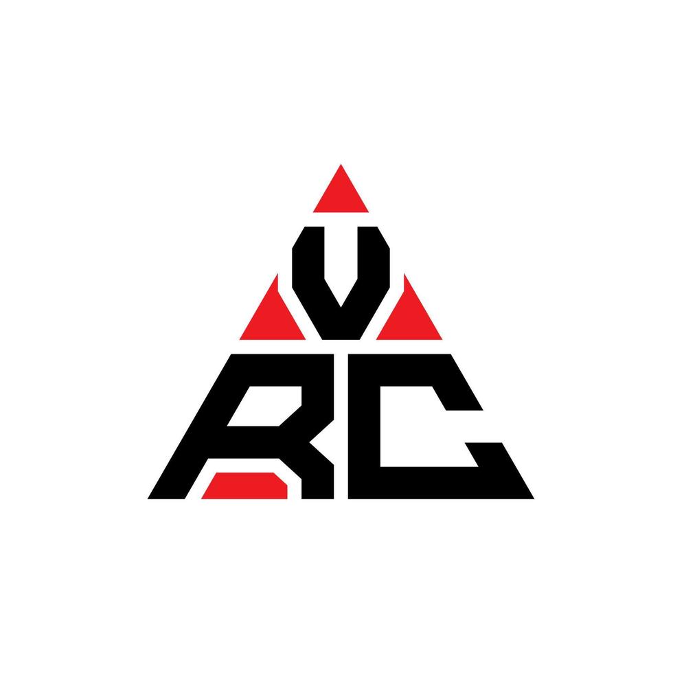 création de logo de lettre triangle vrc avec forme de triangle. monogramme de conception de logo triangle vrc. modèle de logo vectoriel triangle vrc avec couleur rouge. logo triangulaire vrc logo simple, élégant et luxueux.