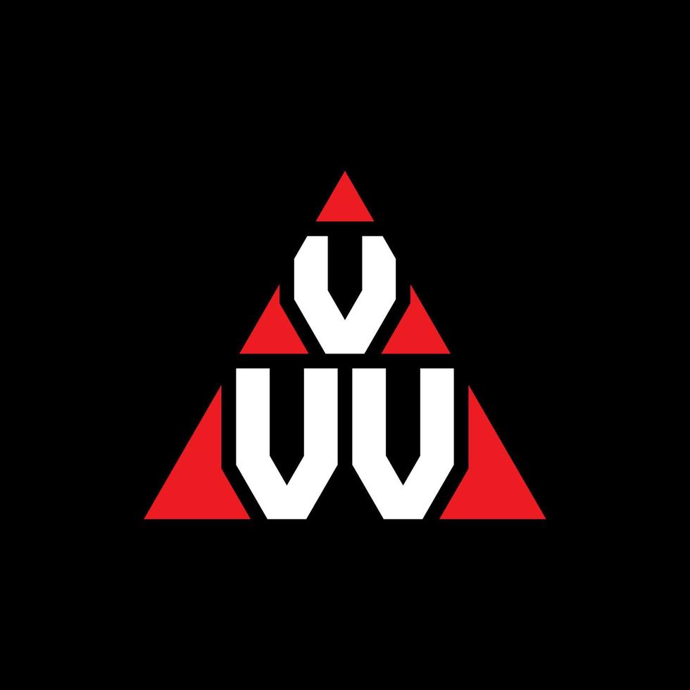 création de logo de lettre triangle vvv avec forme de triangle. monogramme de conception de logo triangle vvv. modèle de logo vectoriel triangle vvv avec couleur rouge. vvv logo triangulaire logo simple, élégant et luxueux.