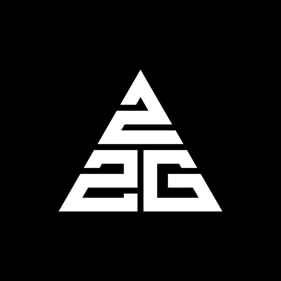 création de logo de lettre triangle zzg avec forme de triangle. monogramme de conception de logo triangle zzg. modèle de logo vectoriel triangle zzg avec couleur rouge. logo triangulaire zzg logo simple, élégant et luxueux.