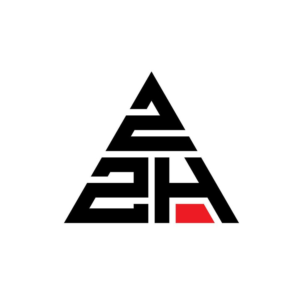 création de logo de lettre triangle zzh avec forme de triangle. monogramme de conception de logo triangle zzh. modèle de logo vectoriel triangle zzh avec couleur rouge. logo triangulaire zzh logo simple, élégant et luxueux.
