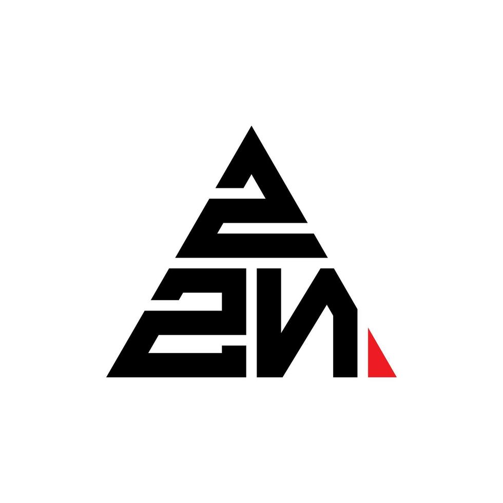 création de logo de lettre triangle zzn avec forme de triangle. monogramme de conception de logo triangle zzn. modèle de logo vectoriel triangle zzn avec couleur rouge. logo triangulaire zzn logo simple, élégant et luxueux.